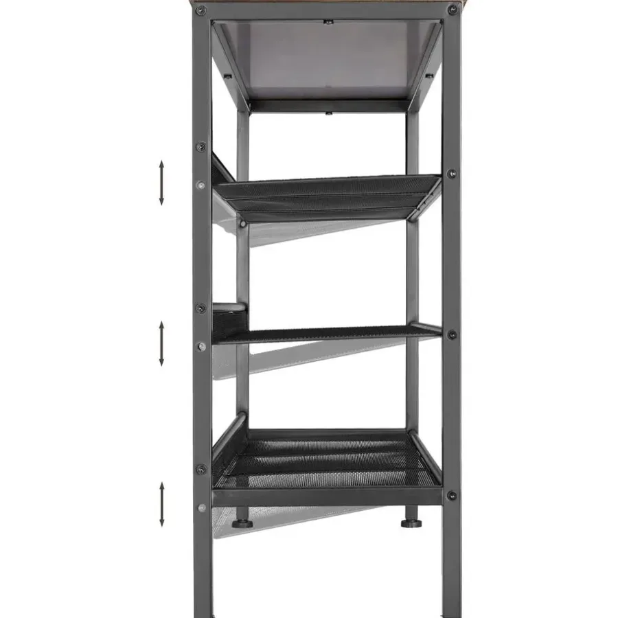 Kledingopbergers-tectake Schoenenrek Wolverhampton 75,5x30,5x69,5cm