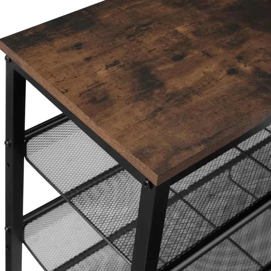 Kledingopbergers-tectake Schoenenrek Wolverhampton 75,5x30,5x69,5cm