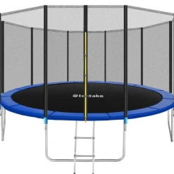 Trampolines-tectake Trampoline Garfunky met veiligheidsnet, Zwart/blauw