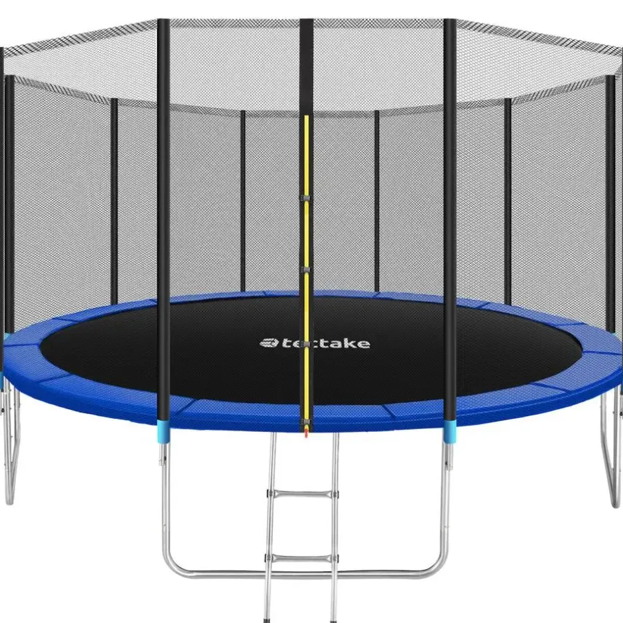 Trampolines-tectake Trampoline Garfunky met veiligheidsnet, Zwart/blauw