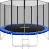 Trampolines-tectake Trampoline Garfunky met veiligheidsnet, Zwart/blauw