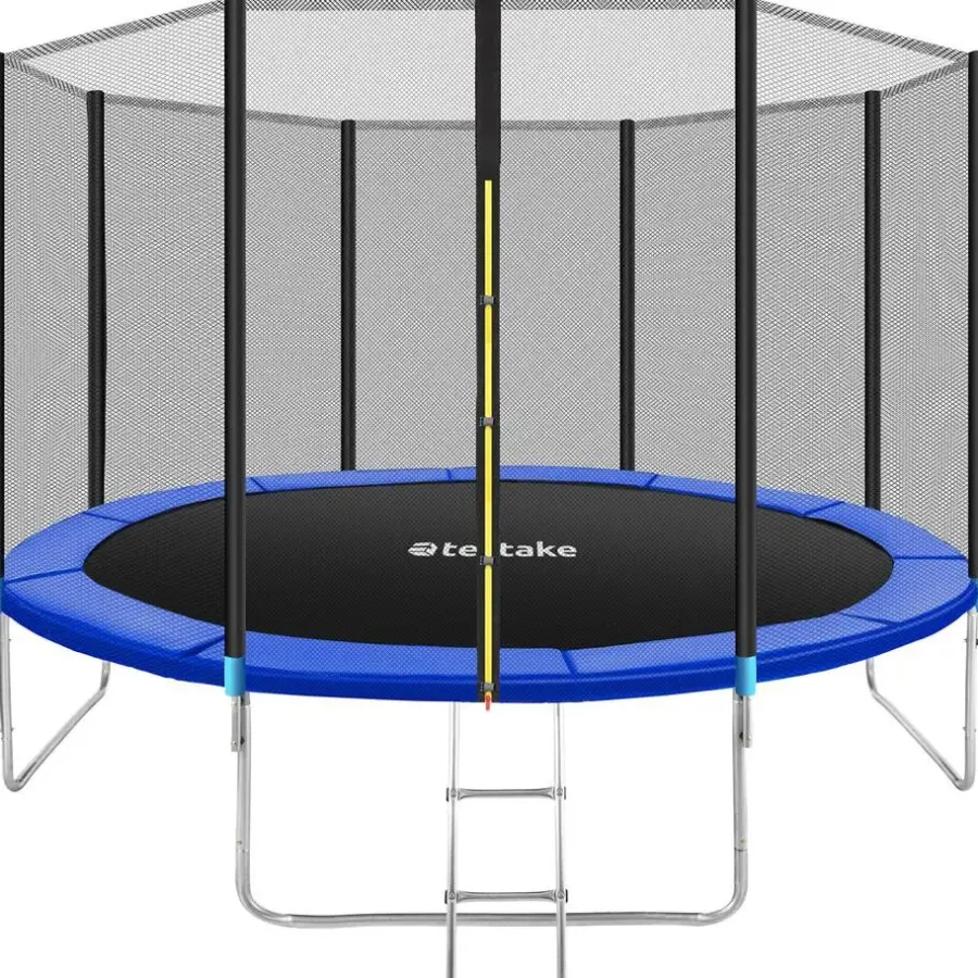 Trampolines-tectake Trampoline Garfunky met veiligheidsnet, Zwart/blauw