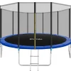 Trampolines-tectake Trampoline Garfunky met veiligheidsnet, Zwart/blauw