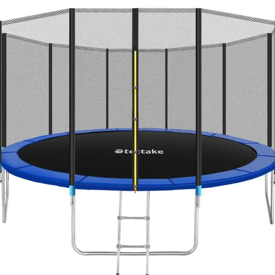 Trampolines-tectake Trampoline Garfunky met veiligheidsnet, Zwart/blauw