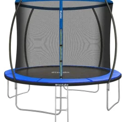 Trampolines-tectake Trampoline Jumpy met veiligheidsnet, Zwart/blauw