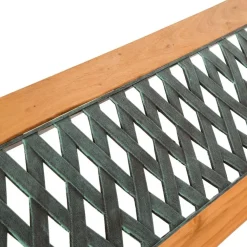 Tuinbanken-tectake Tuinbank Tamara 2-zitter van hout en gietijzer 128x51x73cm, Bruin