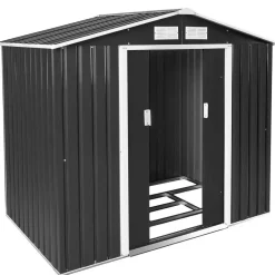 Tuinhuizen-tectake Tuinhuis met zadeldak , Grijs/wit