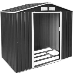 Tuinhuizen-tectake Tuinhuis met zadeldak , Grijs/wit