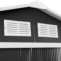 Tuinhuizen-tectake Tuinhuis met zadeldak , Grijs/wit