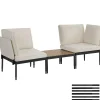 tectake Tuinloungeset Magaluf, 5in1 functie, aluminiumframe, Antraciet/grijs