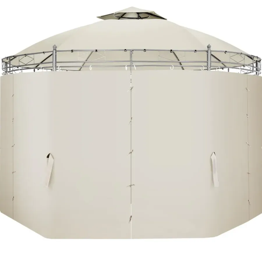 Terrasoverkappingen-tectake Tuinpaviljoen Siana Ø 3.5m, Crème