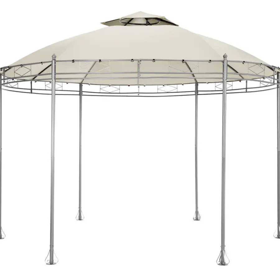 Terrasoverkappingen-tectake Tuinpaviljoen Siana Ø 3.5m, Crème