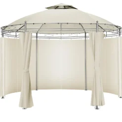 Terrasoverkappingen-tectake Tuinpaviljoen Siana Ø 3.5m, Crème