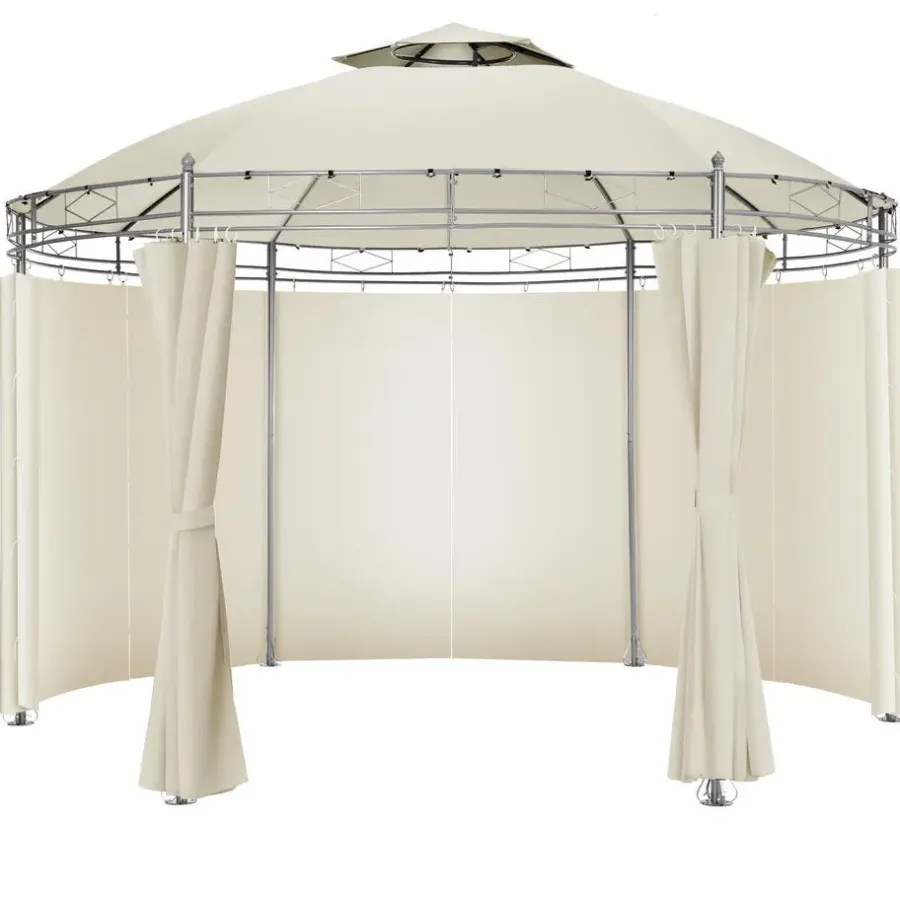 Terrasoverkappingen-tectake Tuinpaviljoen Siana Ø 3.5m, Crème