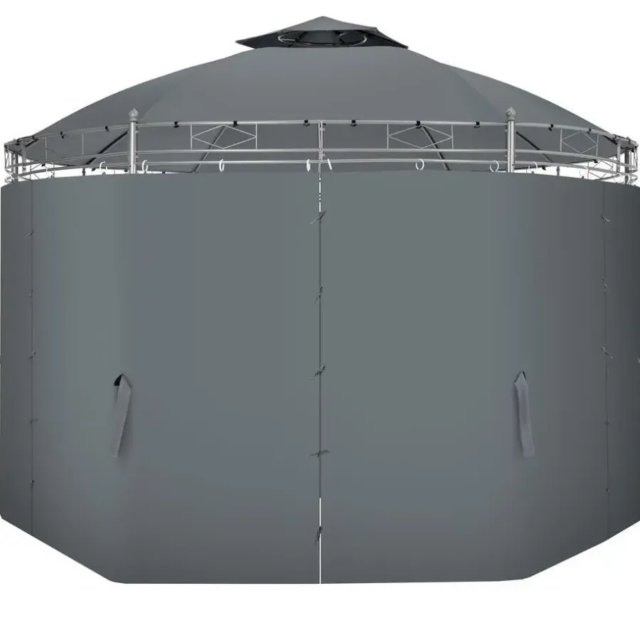 tectake Tuinpaviljoen Siana Ø 3.5m, Antraciet