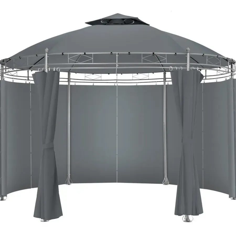 tectake Tuinpaviljoen Siana Ø 3.5m, Antraciet