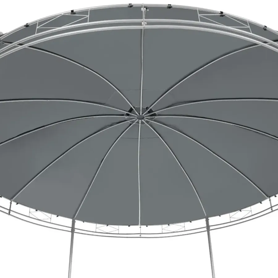 tectake Tuinpaviljoen Siana Ø 3.5m, Antraciet