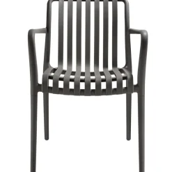 Tuinstoelen-tectake Tuinstoelen Alcudia, weerbestendig, stapelbaar, Antraciet