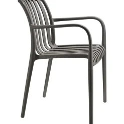 Tuinstoelen-tectake Tuinstoelen Alcudia, weerbestendig, stapelbaar, Antraciet