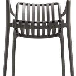 Tuinstoelen-tectake Tuinstoelen Alcudia, weerbestendig, stapelbaar, Antraciet