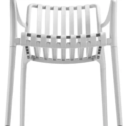Tuinstoelen-tectake Tuinstoelen Alcudia, weerbestendig, stapelbaar, Crème