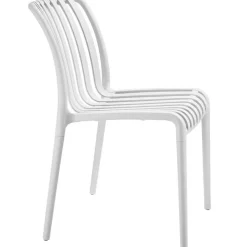 tectake Tuinstoelen Alcudia, weerbestendig, stapelbaar, Crème