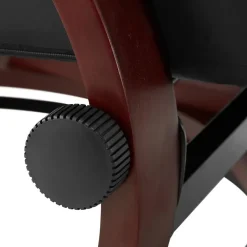 Fauteuils-tectake TV-fauteuil met krukje model 2, Zwart/bruin