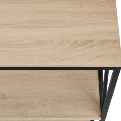 tectake Wandkast Barry 61,5x31,5x133,5cm, Industrieel Licht Hout, Eiken Sonoma