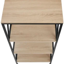 tectake Wandkast Barry 61,5x31,5x133,5cm, Industrieel Licht Hout, Eiken Sonoma