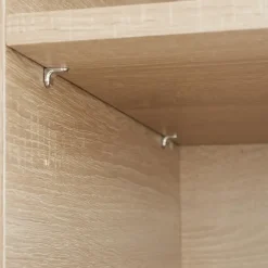 tectake Wandkast Doncaster 60x38x125cm, Industrieel Licht Hout, Eiken Sonoma