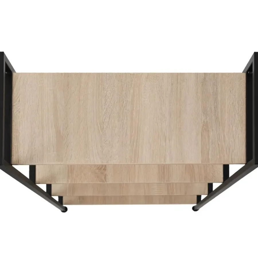 Boekenkasten|Boekenkasten-tectake Wandkast Leeds 67,5 x 31,5 x 121,5cm