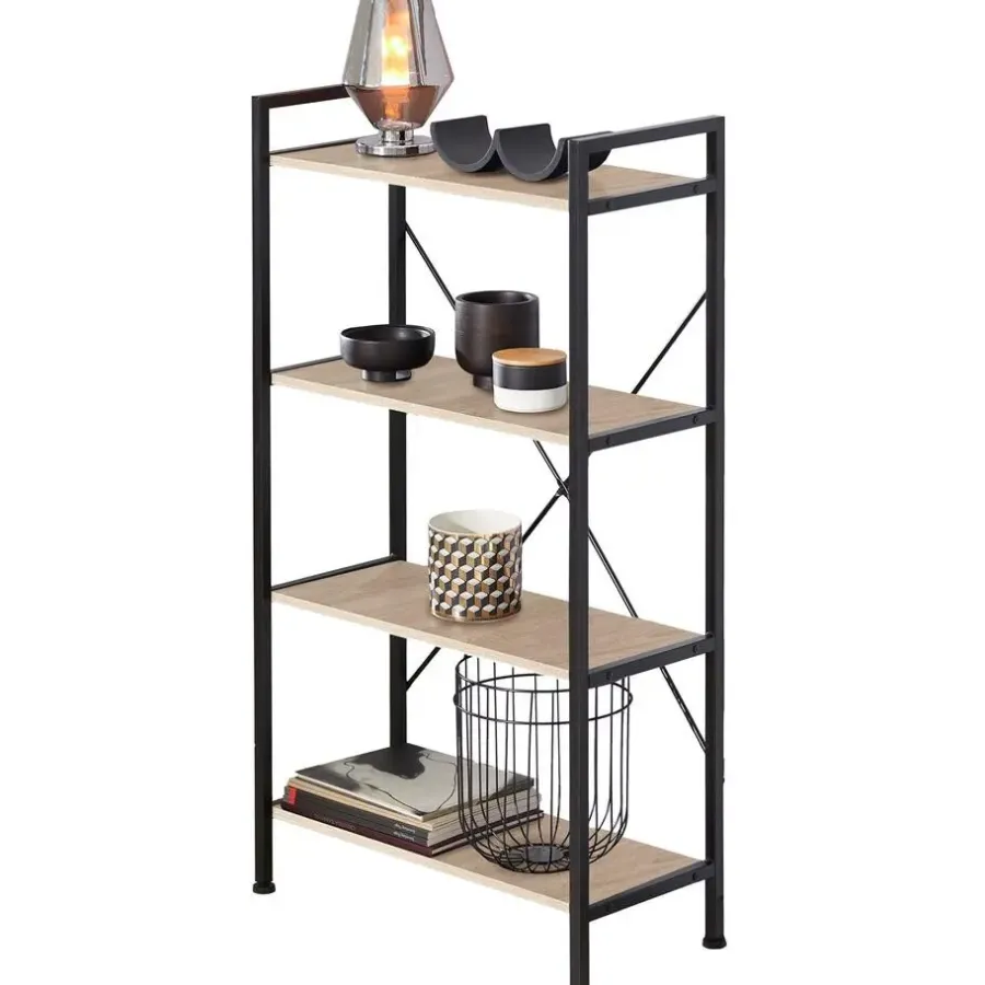 Boekenkasten|Boekenkasten-tectake Wandkast Leeds 67,5 x 31,5 x 121,5cm