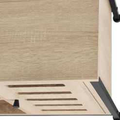 Wandkasten-tectake Wandkast 71x32x82cm, Industrieel Licht Hout, Eiken Sonoma