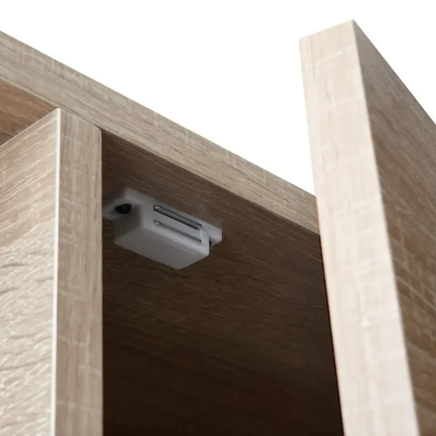 Wandkasten-tectake Wandkast 71x32x82cm, Industrieel Licht Hout, Eiken Sonoma