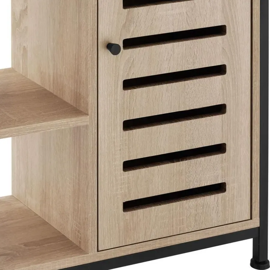 Wandkasten-tectake Wandkast 71x32x82cm, Industrieel Licht Hout, Eiken Sonoma