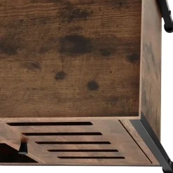 Wandkasten-tectake Wandkast 71x32x82cm, Industrieel Hout Donker, Rustiek
