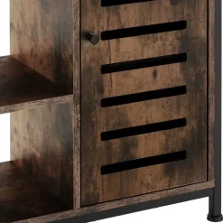 Wandkasten-tectake Wandkast 71x32x82cm, Industrieel Hout Donker, Rustiek