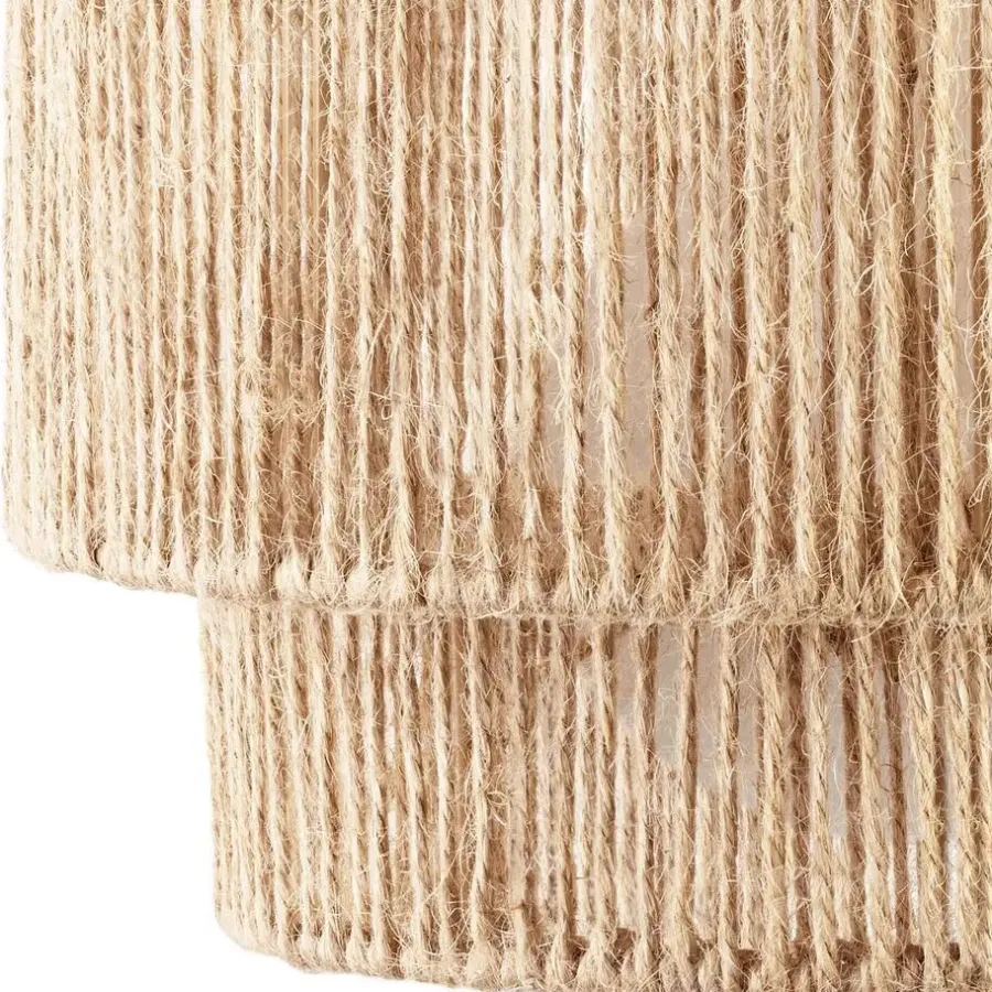 Wandlampen-tectake Wandlamp Lignea Lux van jute in boho-stijl, 40W, Natuur
