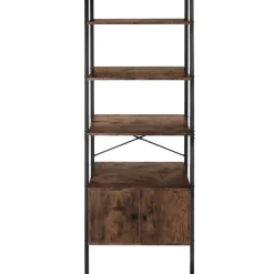Wandkasten-tectake Wandrek Brentwood 57,5x34x173cm, Industrieel Hout Donker, Rustiek