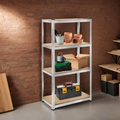 Stellingkasten-tectake Werkplaatsrek, Zilver