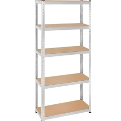 tectake Werkplaatsrek, Zilver