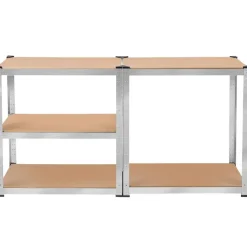 tectake Werkplaatsrek, Zilver