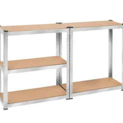 tectake Werkplaatsrek, Zilver