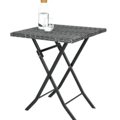 tectake Wicker balkonset Trevi, Grijs
