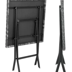tectake Wicker balkonset Trevi, Grijs