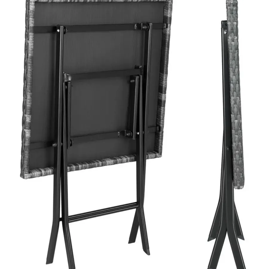 tectake Wicker balkonset Trevi, Grijs
