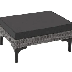 Loungesets-tectake Wicker lounge Bellaria met aluminium frame, Grijs