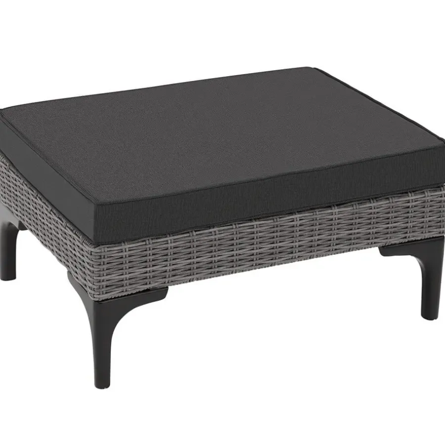 Loungesets-tectake Wicker lounge Bellaria met aluminium frame, Grijs
