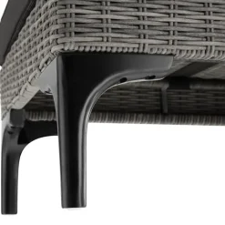 Loungesets-tectake Wicker lounge Bellaria met aluminium frame, Grijs