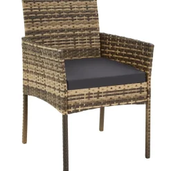 Loungesets-tectake Wicker loungeset Palese voor 4 persone - Natuur